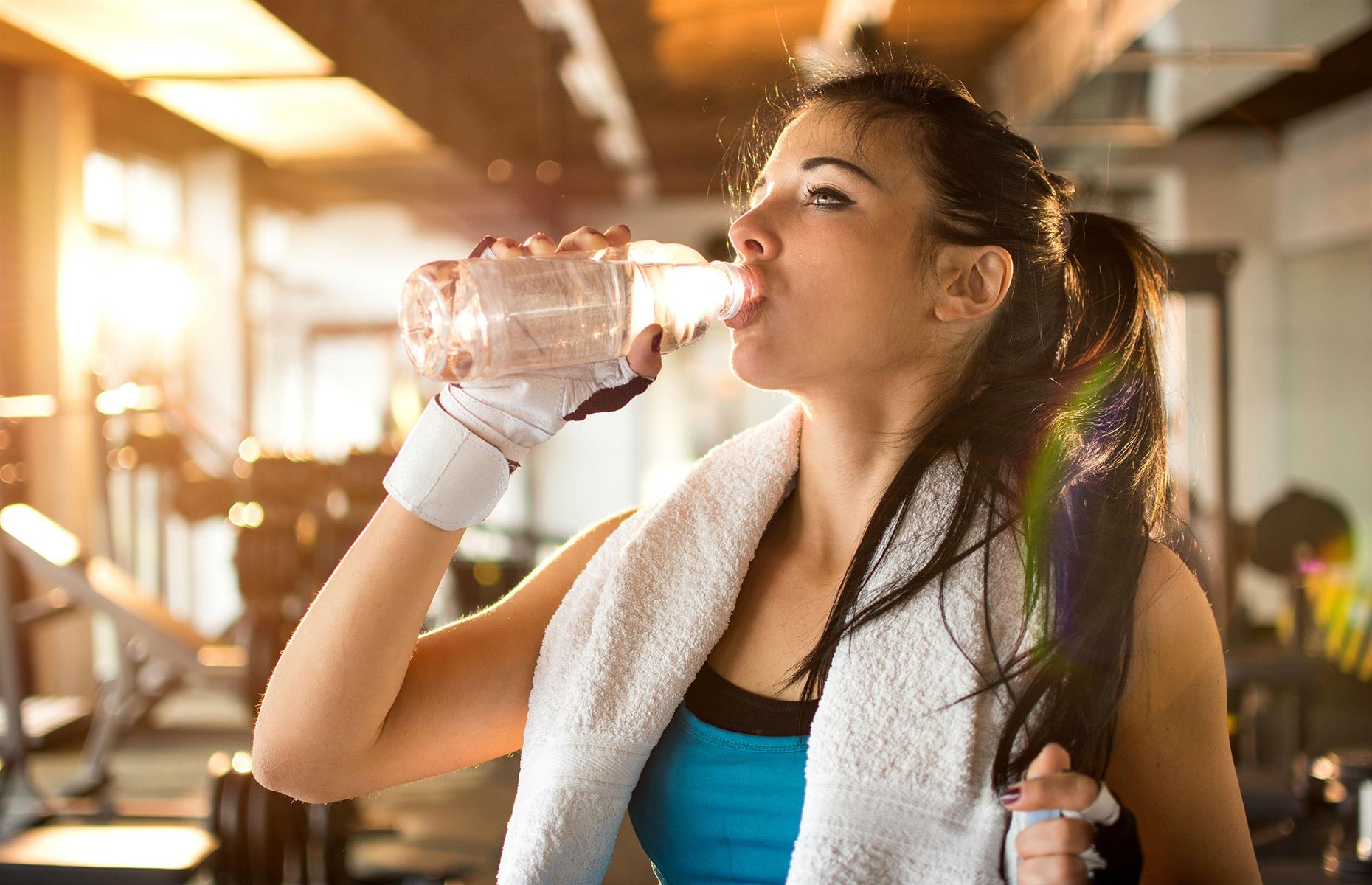 Exercise has health benefits; bottled water does not (image: Shutterstock)